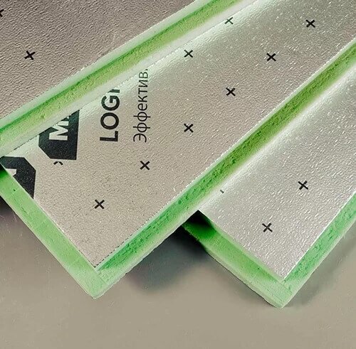Плита теплоизоляционная LOGICPIR Баня ТЕХНОНИКОЛЬ Ф/Ф 1190х590х40 мм, L-кромка