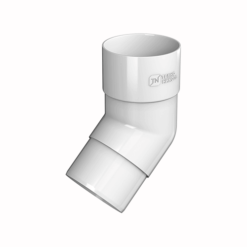 Колено трубы ТЕХНОНИКОЛЬ ПВХ 125/82, 108°, белый