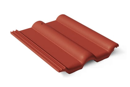 Черепица цементно-песчаная рядовая BRAAS Франкфурт Вишня