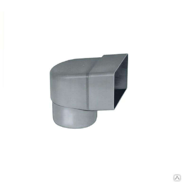 Отвод угловой 90 градусов для парапетных воронокFACHMANN серый