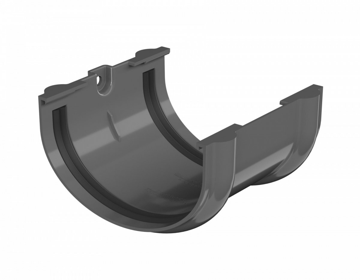 Соединитель желоба ТЕХНОНИКОЛЬ Оптима ПВХ 120/80, серый