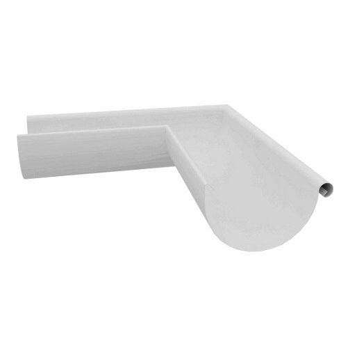 Угол жёлоба Grand Line 125/90 90° RAL 9003 внешний