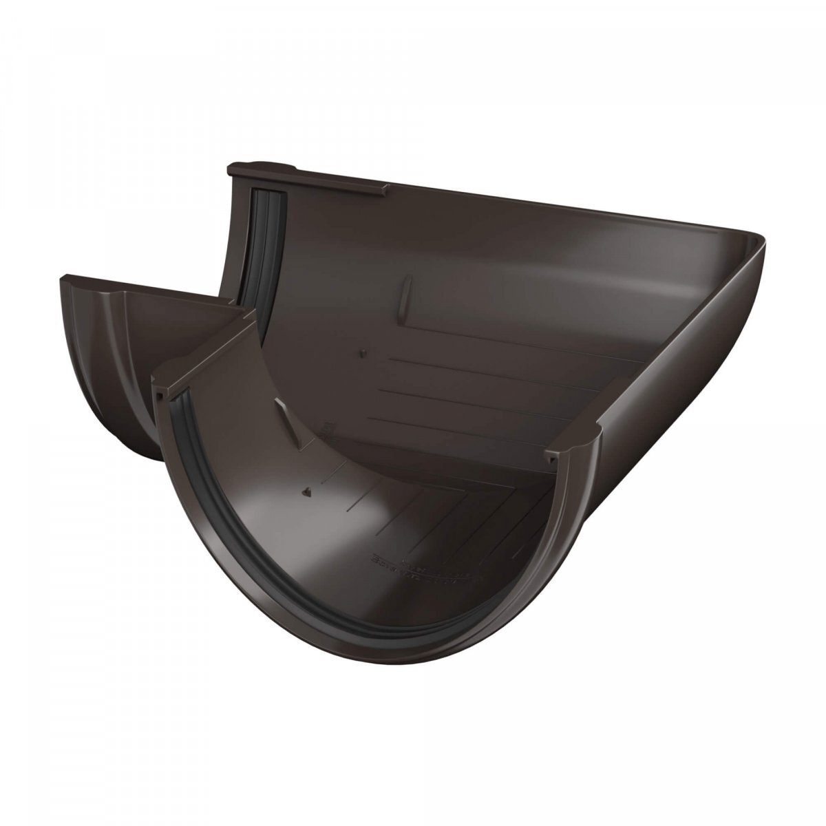 Угол желоба ТЕХНОНИКОЛЬ Оптима ПВХ 120/80, 90°, темно-коричневый