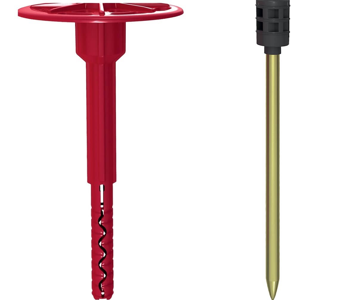 Дюбель тарельчатый полимерный TERMOCLIP Стена 1MT 200 с распорным элементом 270 шт