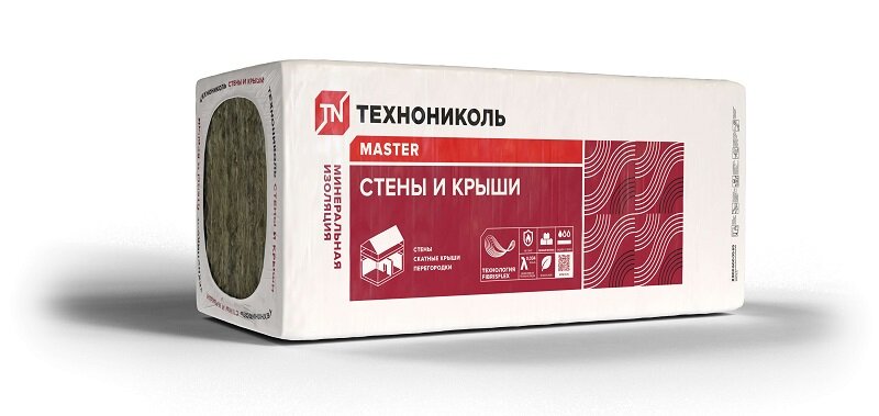 Плита минераловатная 34 PN Стены и крыши ПРОФ [12] 1200-600-100