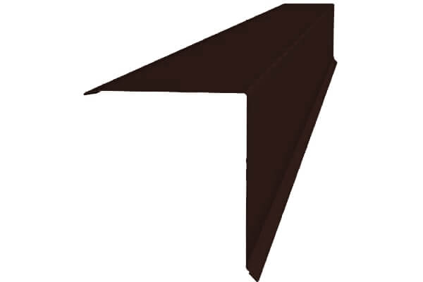 Планка конька односкатной кровли Grand Line 160х160х2000 мм 0,45 PE с пленкой RAL 8017