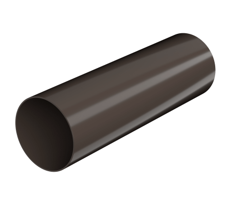 Труба водосточная ТЕХНОНИКОЛЬ ПВХ 125/82, 1,5 м, темно-коричневый