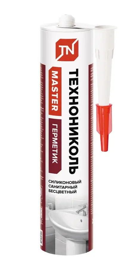 Герметик ТЕХНОНИКОЛЬ санитарный силиконовый бесцветный 280 мл