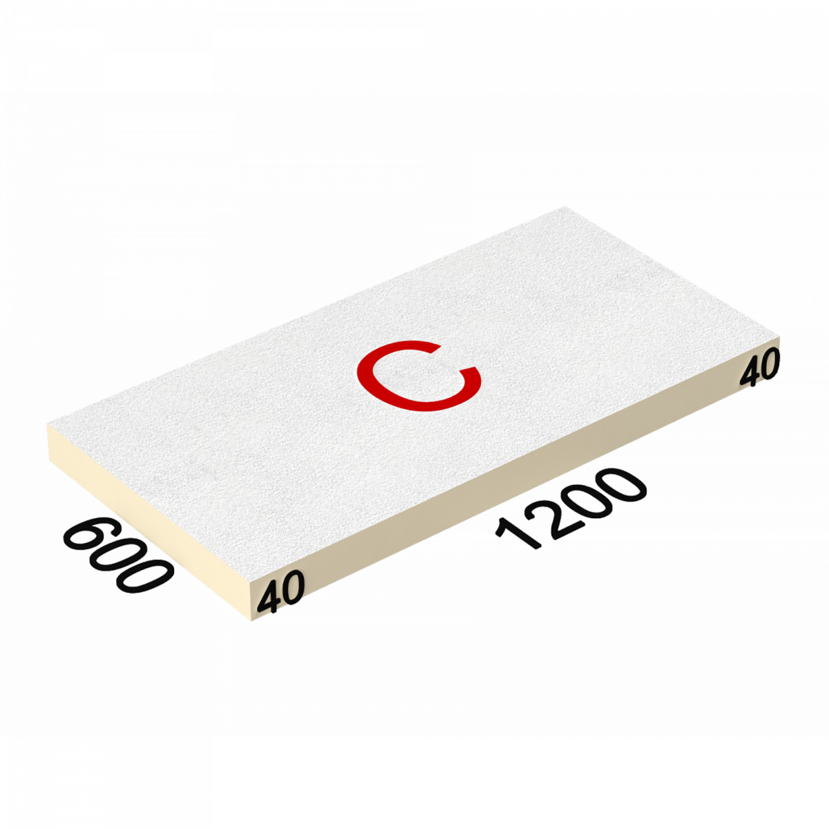 Утеплитель LOGICPIR Slope СХ/СХ 1,7 %, элемент C, 1200х600х40 мм