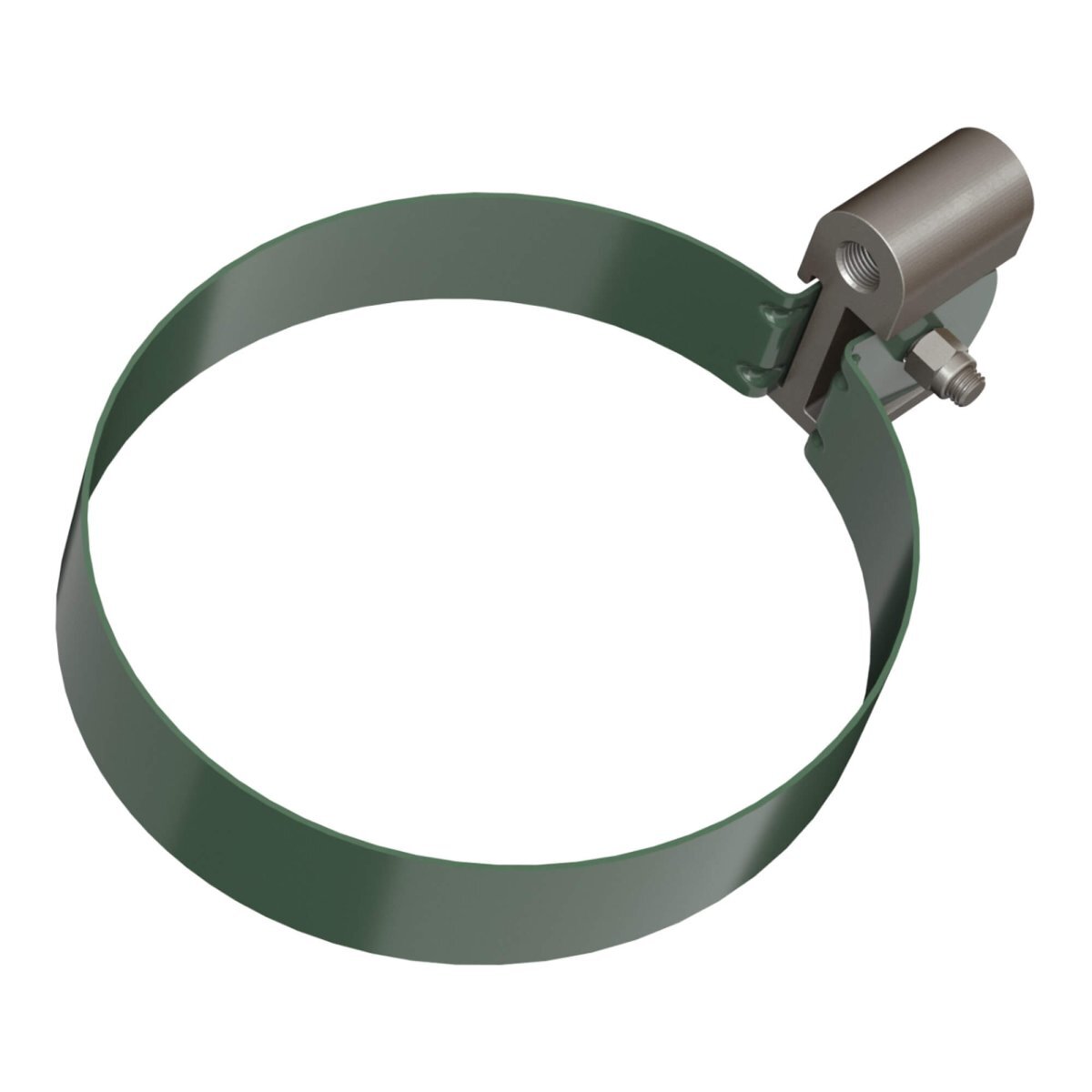 Металл ТН ПВХ ОПТИМА Хомут трубы металлический L=140, зелёный, шт.