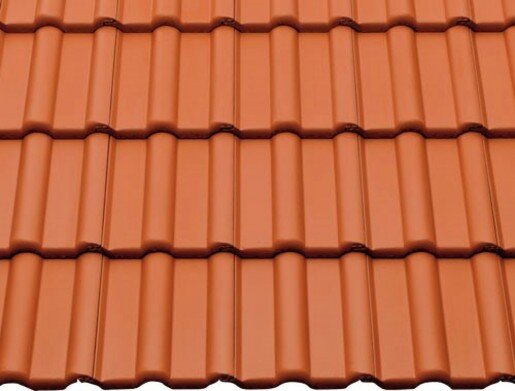 Черепица цементно-песчаная рядовая BRAAS Франкфурт красный