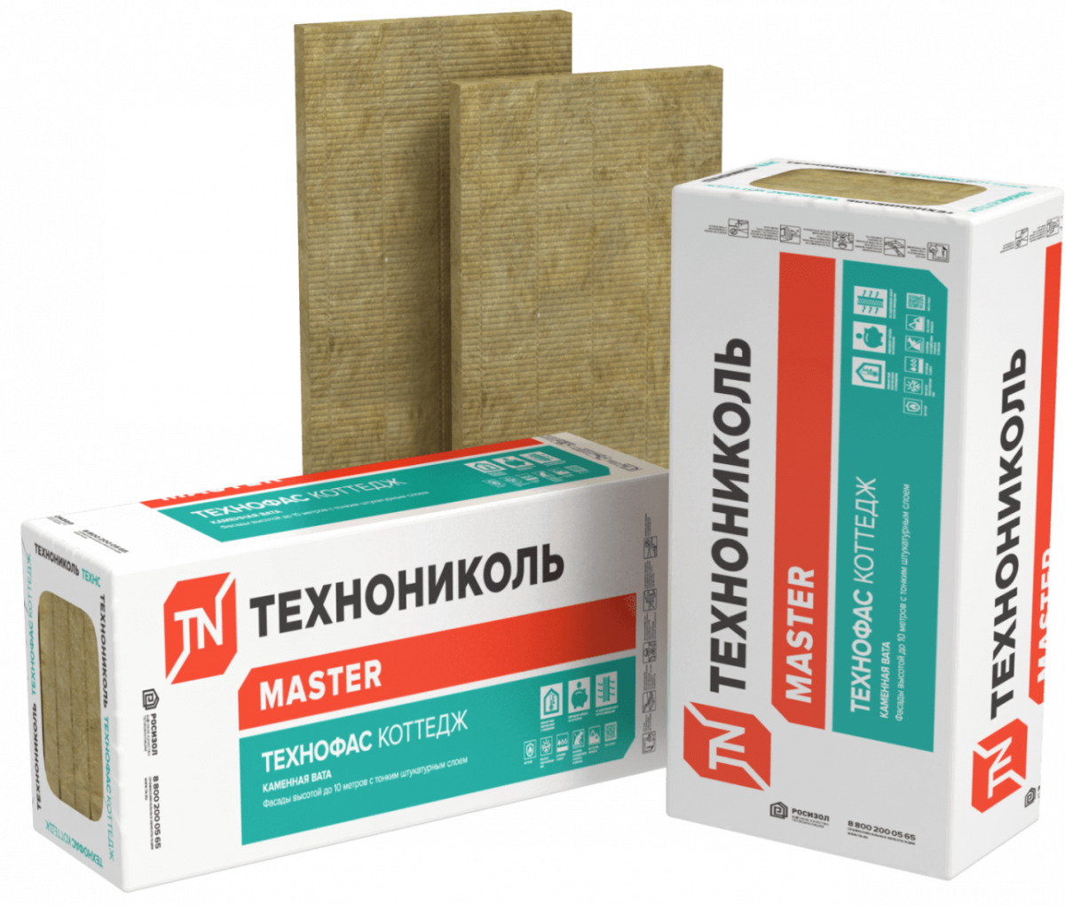 Плита минераловатная ТЕХНОНИКОЛЬ Технофас Коттедж 1200х600х150 мм, 2 шт