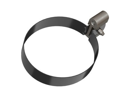 Хомут трубы металлический ТЕХНОНИКОЛЬ Оптима ПВХ 120/80, дюбель L=140, черный