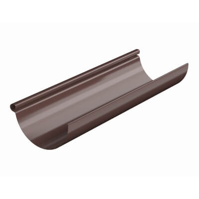 ТЕХНОНИКОЛЬ Металлическая водосточная система Стандарт, желоб водосточный 125 мм, 3 п.м, коричневый