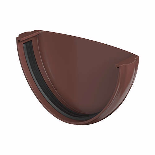 Заглушка желоба ТЕХНОНИКОЛЬ ПВХ 125/82, коричневый