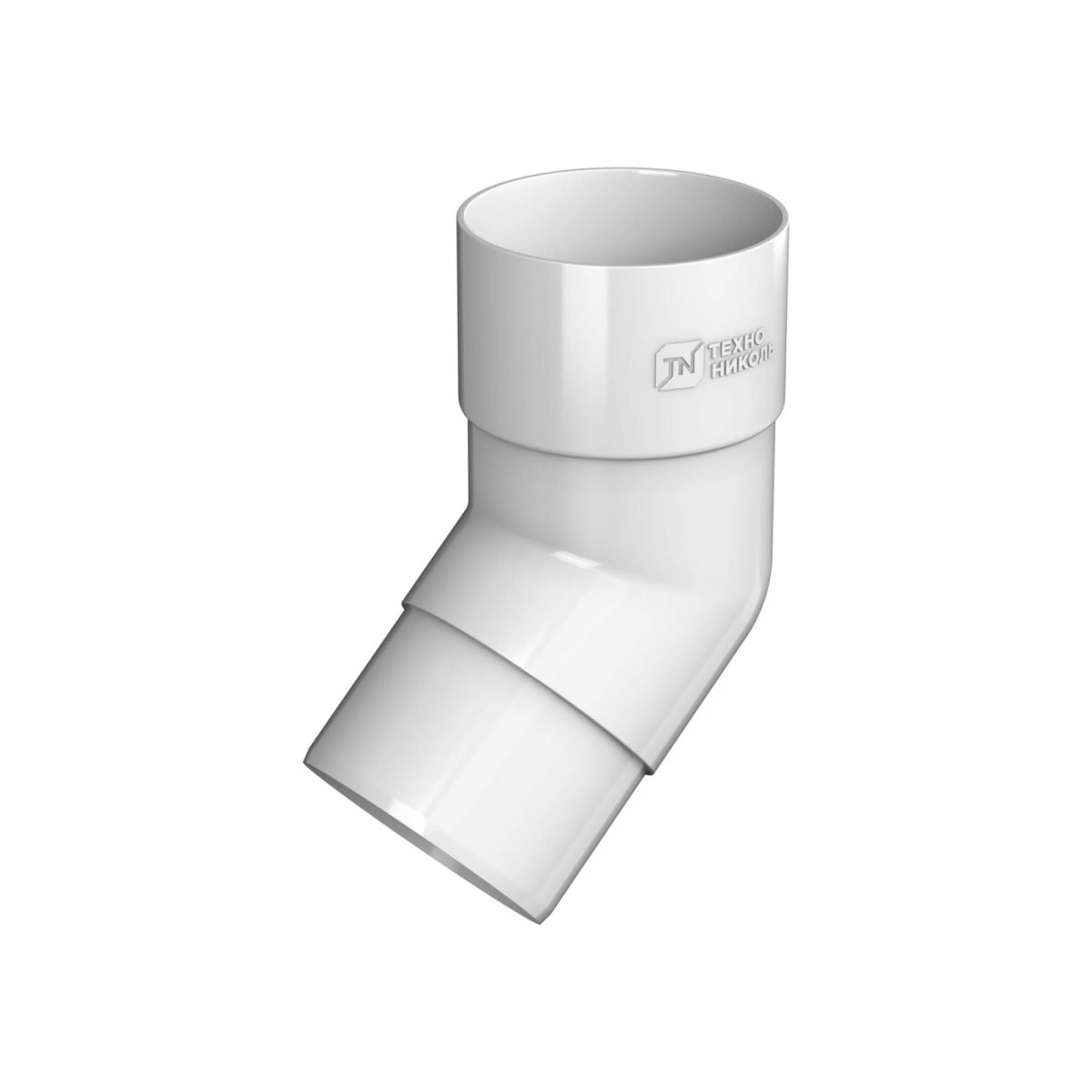 Колено трубы ТЕХНОНИКОЛЬ Оптима ПВХ 120/80, 135°, белый