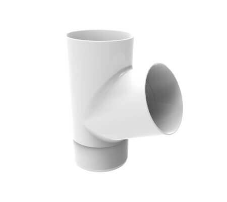 Тройник трубы ТЕХНОНИКОЛЬ Макси ПВХ 152/100, снежно-белый