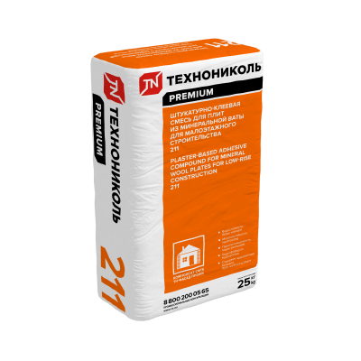 Штукатурно-клеевая смесь для плит из минеральной ваты для КМС ТЕХНОНИКОЛЬ 211 25 кг
