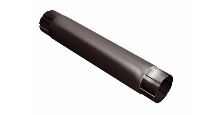 Труба водосточная соединительная GRAND LINE 125/90 1000 мм RAL 8017