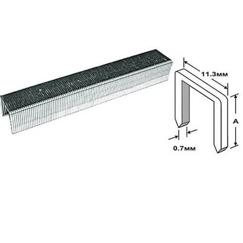 Скобы для степлера узкие прямоугольные FIT DIY 31406 6 1000 шт