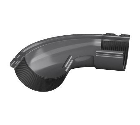 Угол желоба внешний ТЕХНОНИКОЛЬ МВС 125/90, графитово-серый