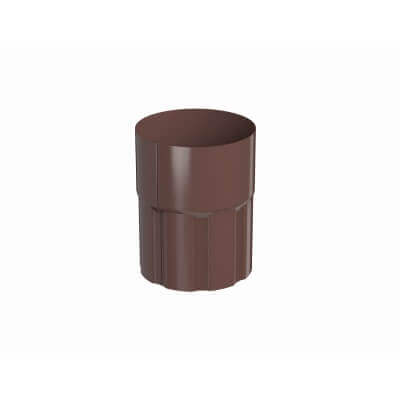 ТЕХНОНИКОЛЬ Металлическая водосточная система Стандарт, муфта трубы, коричневый