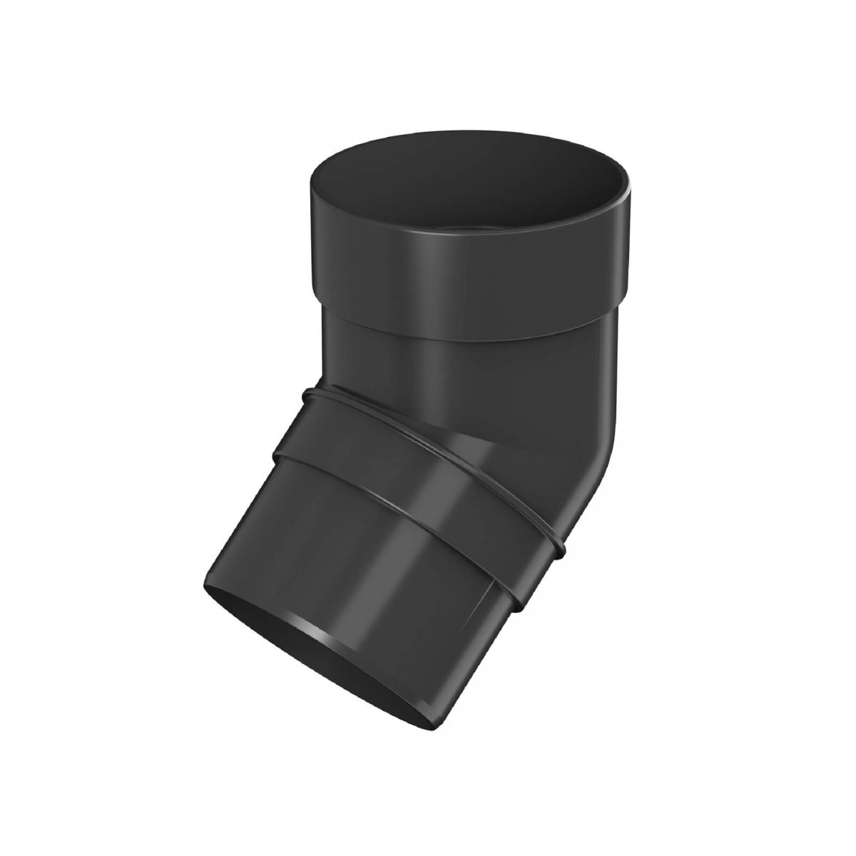 Колено трубы ТЕХНОНИКОЛЬ Оптима ПВХ 120/80, 135°, черный