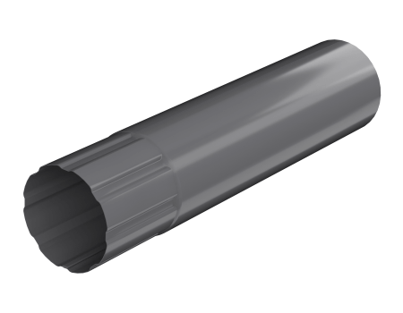 Труба водосточная ТЕХНОНИКОЛЬ МВС 125/90, 1 м, графитово-серый