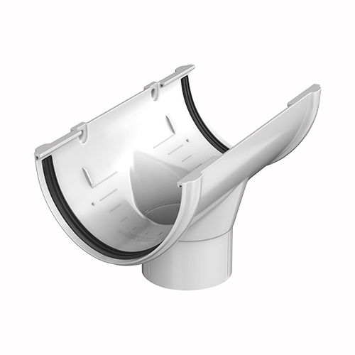 Воронка желоба ТЕХНОНИКОЛЬ ПВХ 125/82, белый