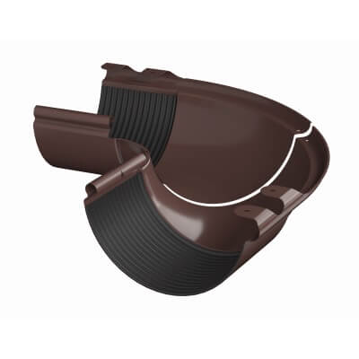 ТЕХНОНИКОЛЬ Металлическая водосточная система Стандарт, внешний угол регулируемый 100-165°, коричневый