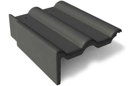 Черепица цементно-песчаная боковая BRAAS Франкфурт черный левая