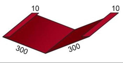 Планка ендовы нижней Grand Line 300х300х2000 мм 0,45 PE с пленкой RAL 7024