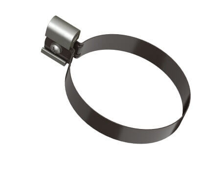 Хомут трубы металлический ТЕХНОНИКОЛЬ Оптима ПВХ 120/80, дюбель L=140, темно-коричневый