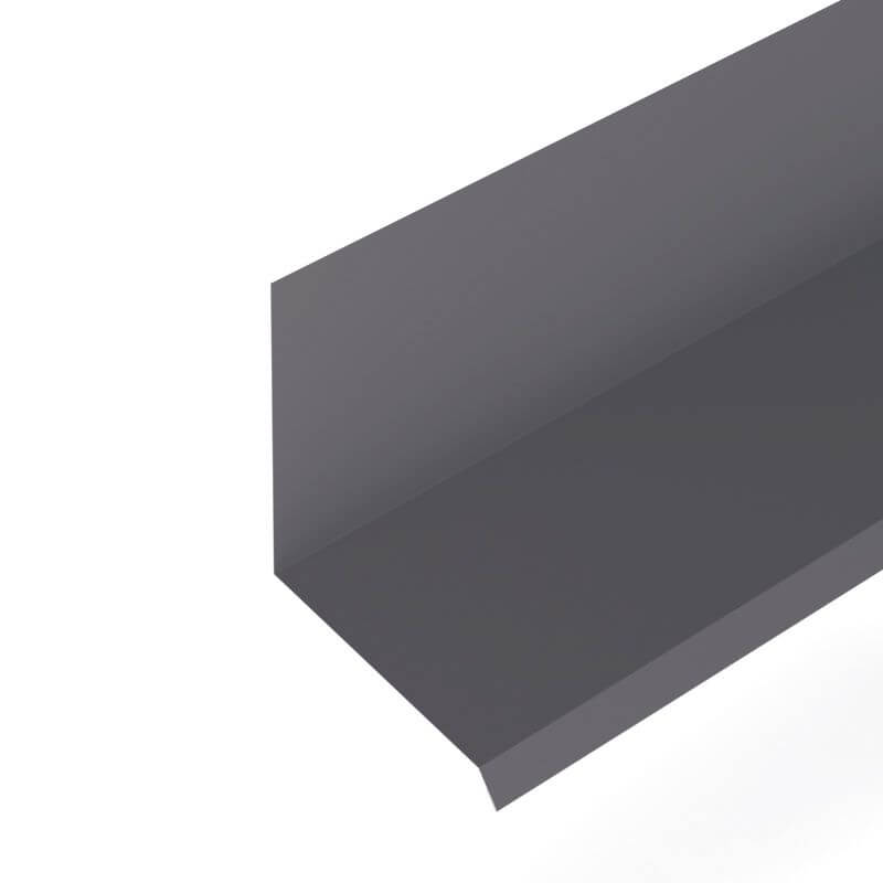 Планка примыкания верхняя к стене для фальцевой кровли Grand Line 150х130х20х2000 мм 0,45 PE с пленкой RAL 7024