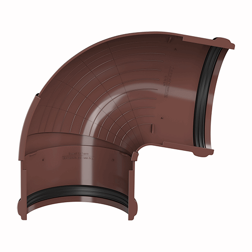 Угол желоба регулируемый ТЕХНОНИКОЛЬ ПВХ 125/82, 90°-150°, коричневый
