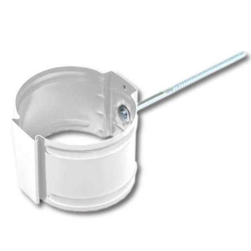 Хомут трубы Grand Line 125/90 RAL 7024 на кирпич