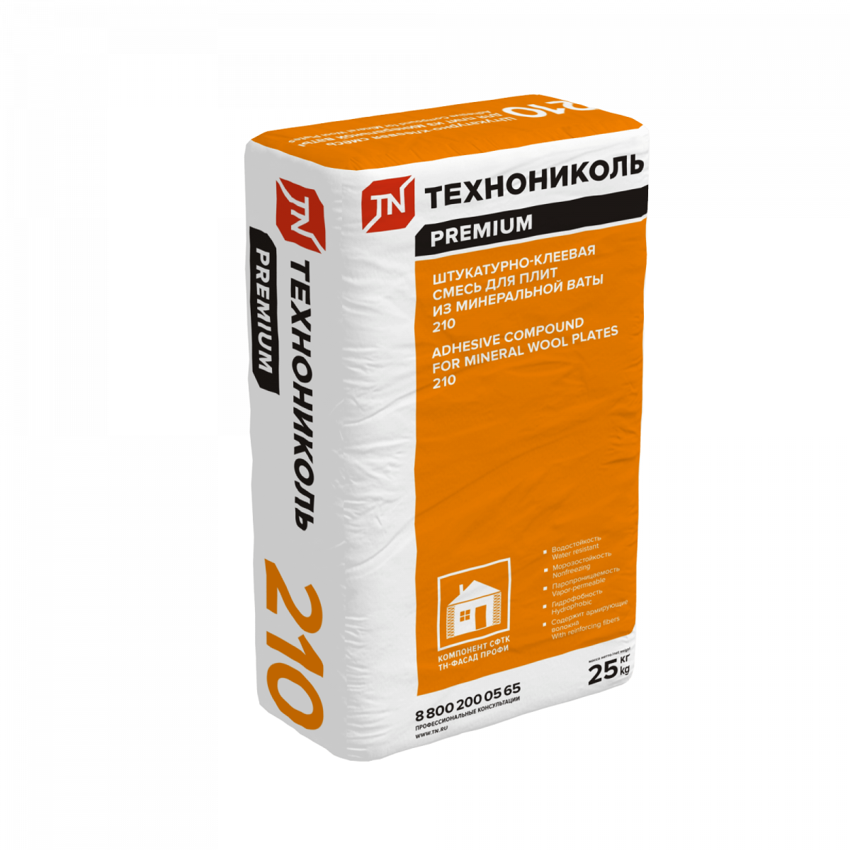 Штукатурно-клеевая смесь для плит из минеральной ваты ТЕХНОНИКОЛЬ 210