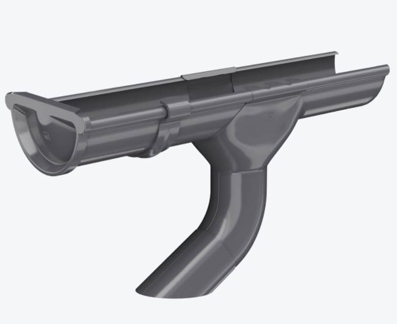 Воронка желоба ТЕХНОНИКОЛЬ МВС 125/90, графитово-серый