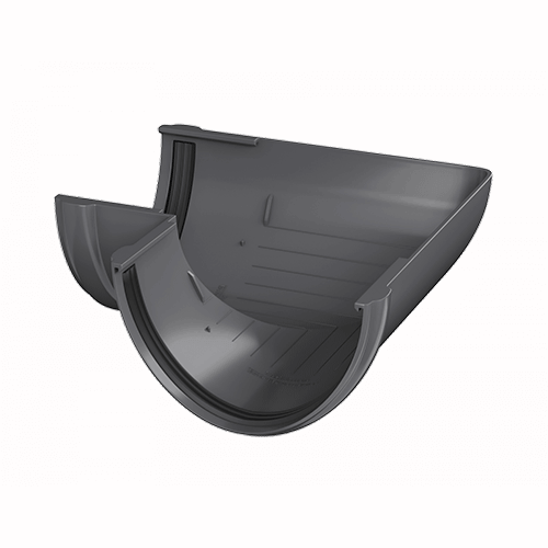 Угол желоба ТЕХНОНИКОЛЬ ПВХ 125/82, 135°, серый