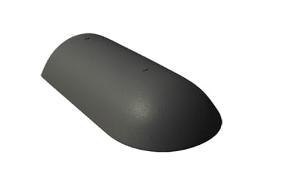 Черепица цементно-песчаная начальная хребтовая BRAAS Франкфурт черный