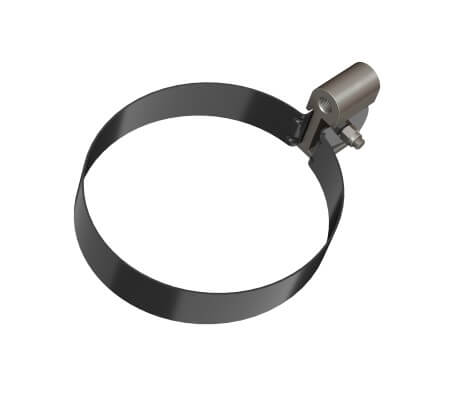 Хомут трубы металлический ТЕХНОНИКОЛЬ ПВХ 125/82, дюбель L=140, черный
