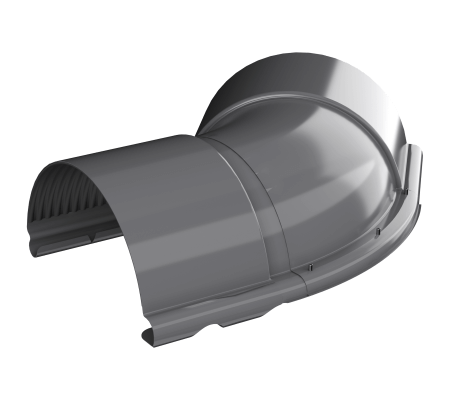 Угол желоба внешний ТЕХНОНИКОЛЬ МВС 125/90, 135°, графитово-серый
