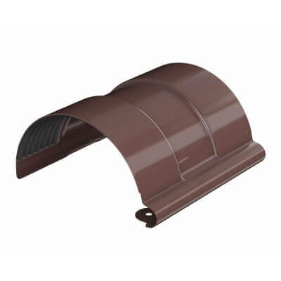 ТЕХНОНИКОЛЬ Металлическая водосточная система Стандарт, соединитель желоба, коричневый