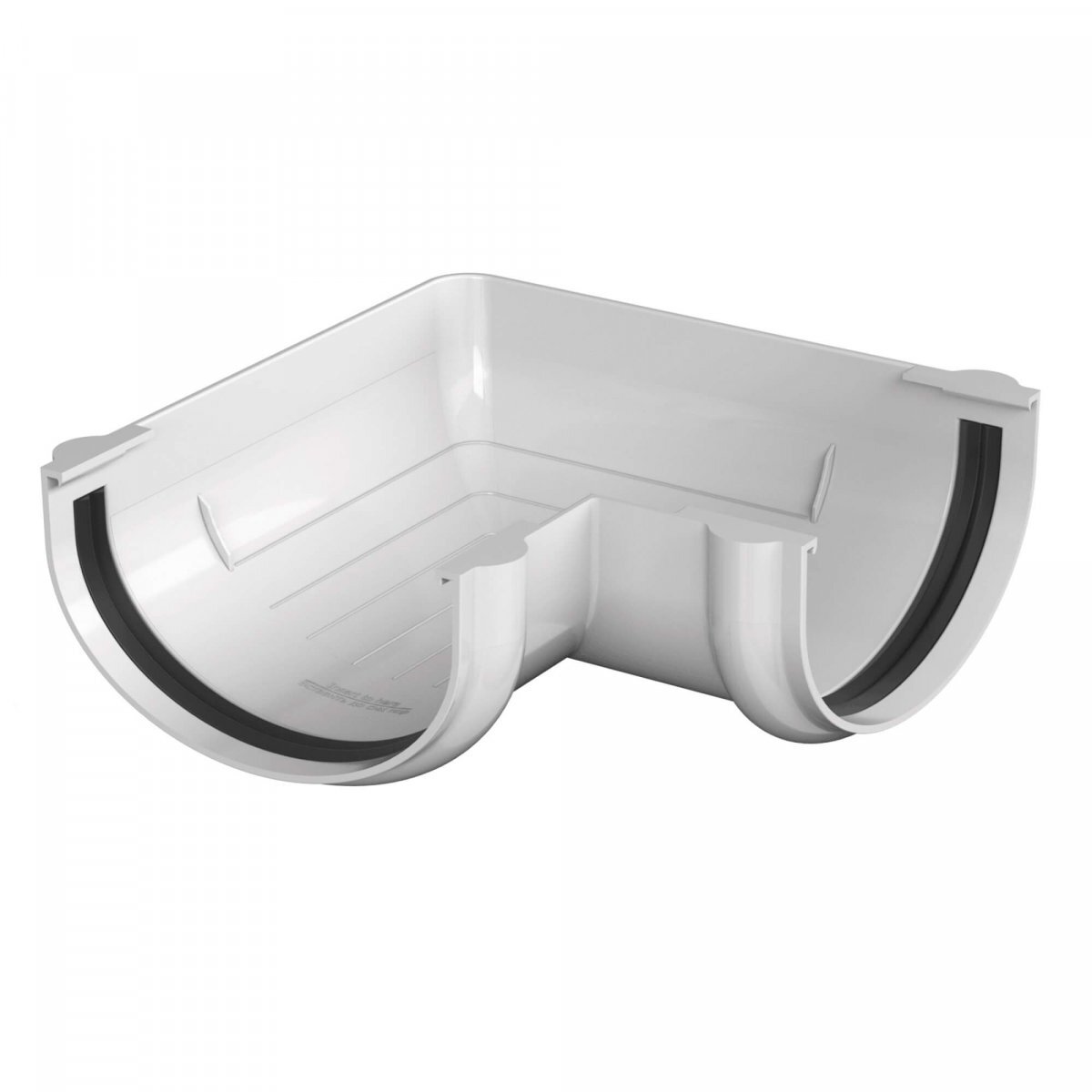 Угол желоба ТЕХНОНИКОЛЬ Оптима ПВХ 120/80, 90°, белый