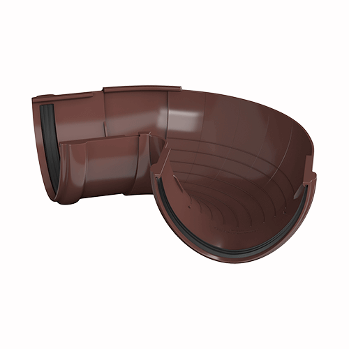 Угол желоба регулируемый ТЕХНОНИКОЛЬ ПВХ 125/82, 90°-150°, коричневый