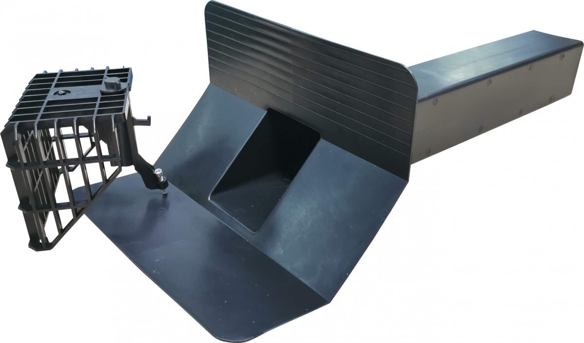 Воронка парапетная ТН квадратного сечения с галтелью 100*100*600мм