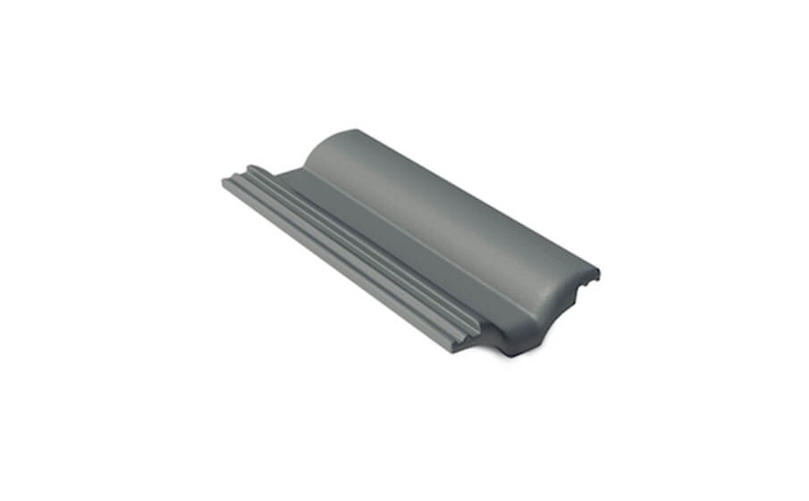 Черепица цементно-песчаная половинчатая BRAAS Таунус RU графит