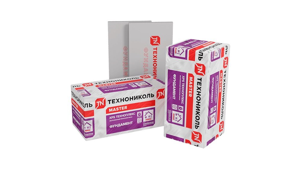 Экструзионный пенополистирол (XPS) ТЕХНОНИКОЛЬ Техноплекс Фундамент 1185х585х50 мм