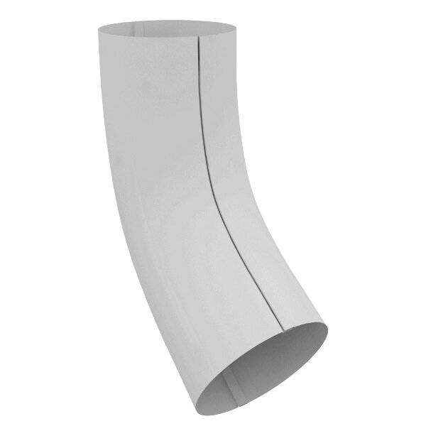 Колено трубы Grand Line 125/90 60° RAL 9003 карнизный