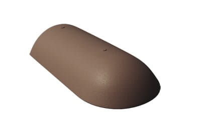 Черепица цементно-песчаная начальная хребтовая BRAAS Франкфурт темно-коричневый